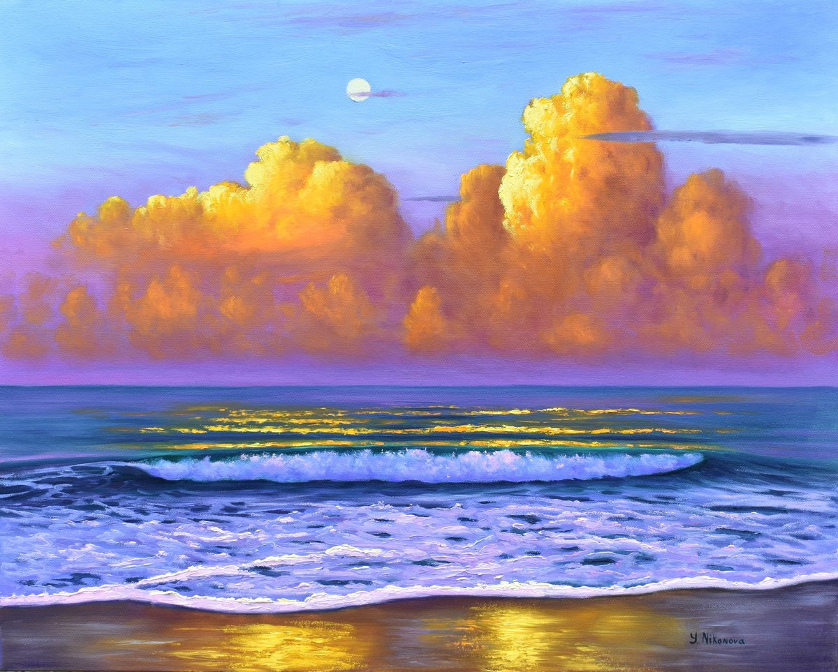 Impressionistic Landscape Oil Painting By Yulia Nikonova, 30 X 24", Summer Dreams, Original Artwork