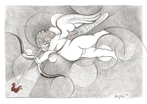 Dynamic study on the Cupid by Botticelli by Martin Cambriglia