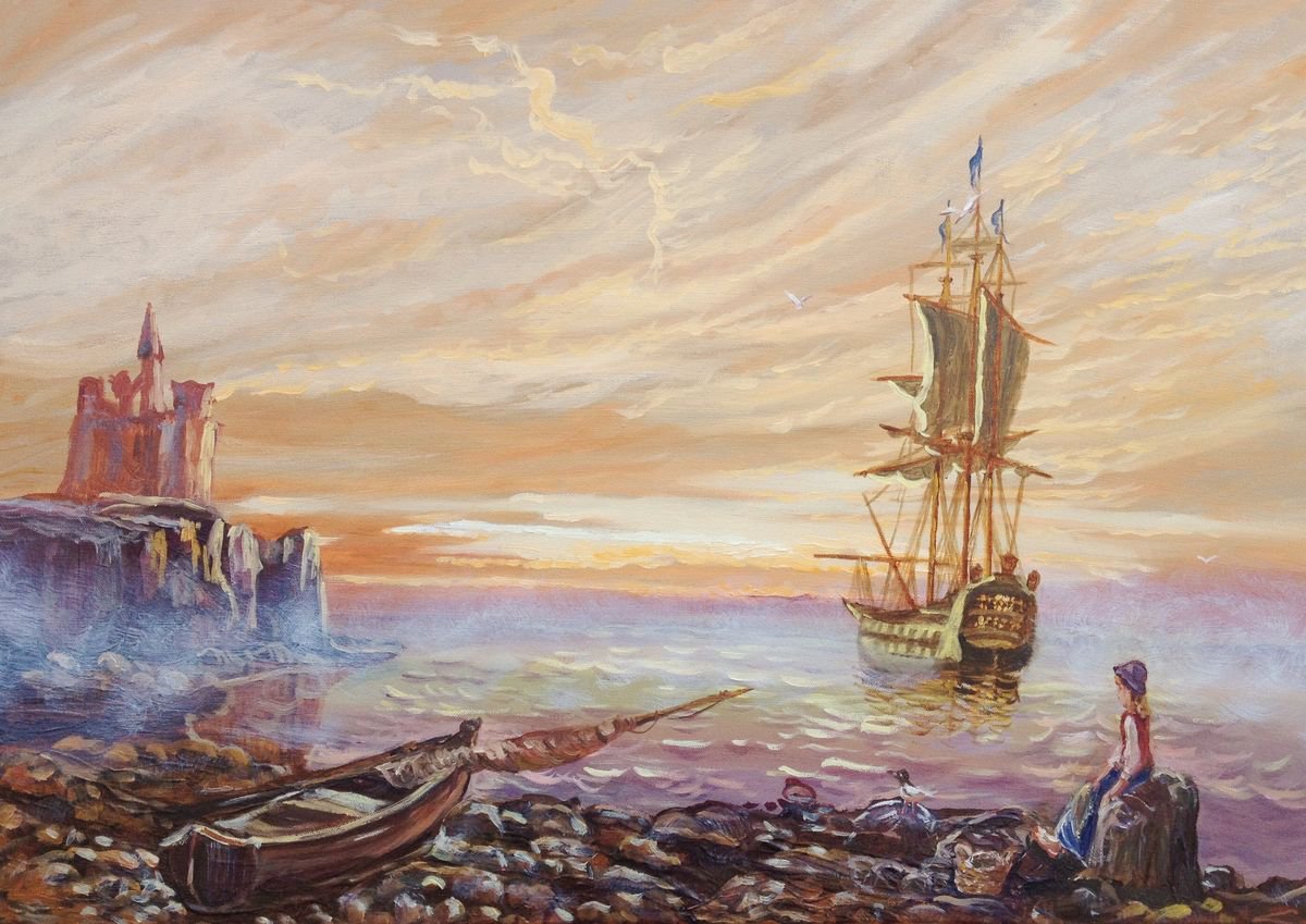 Morning Marine By Elena Sokolova, 28 X 20, Artwork For Sale On Artfinder