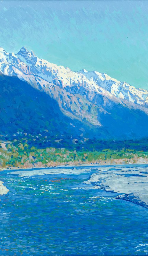 A view of the Teberda river by Simon Kozhin