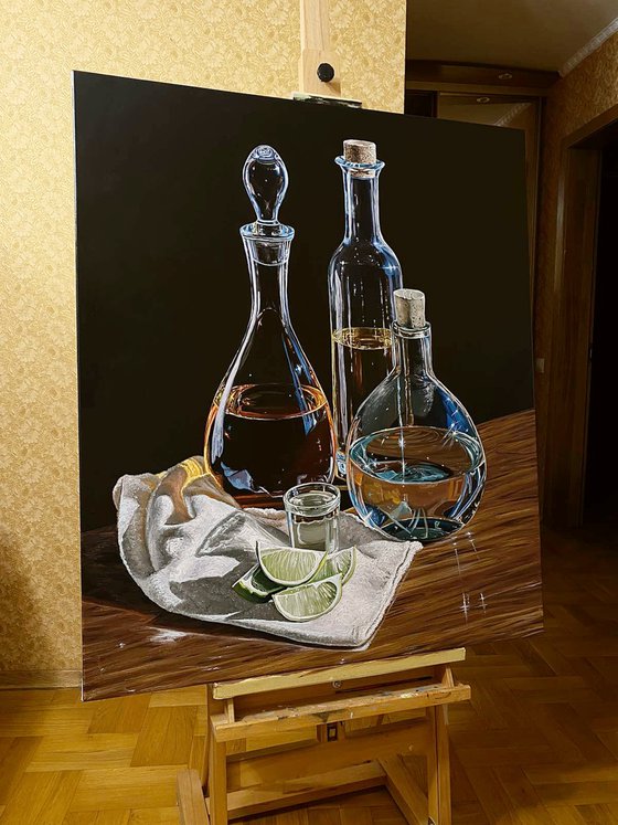 Still life with bottles