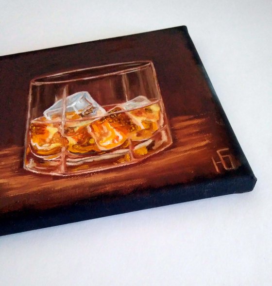 The glass of whiskey