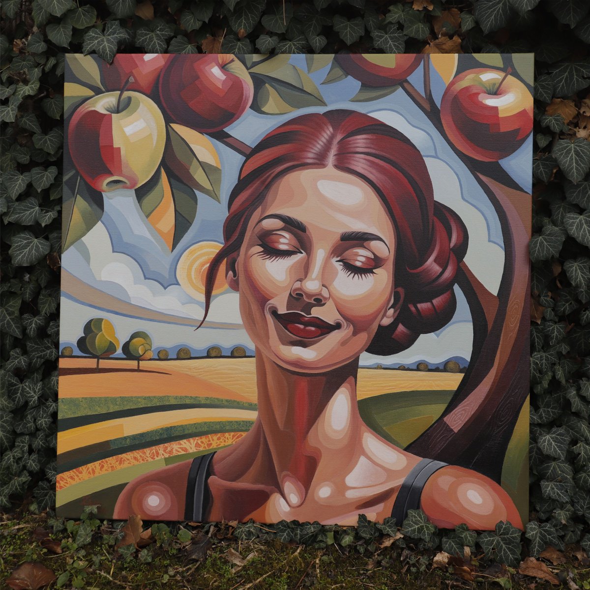 Surrealistic Acrylic Painting , The Flavors Of Life (Ewa) By Zuzana Murenji Domonkos, 31 X 31, Artwork For Sale On Artfinder