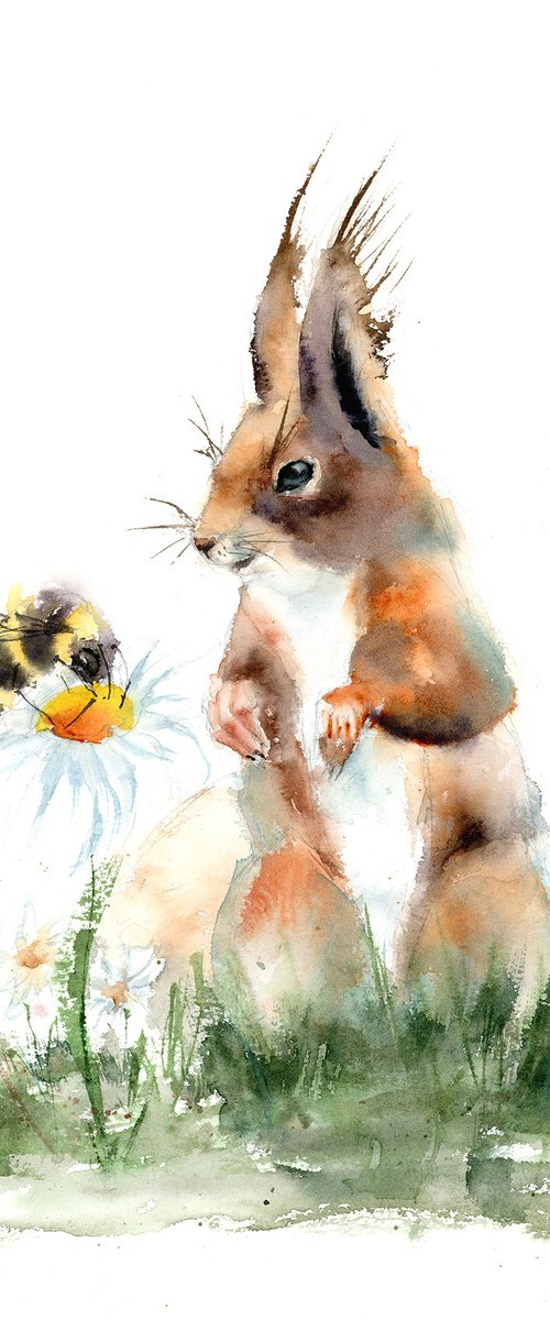 Squirrel and honey bee by Olga Tchefranov (Shefranov)