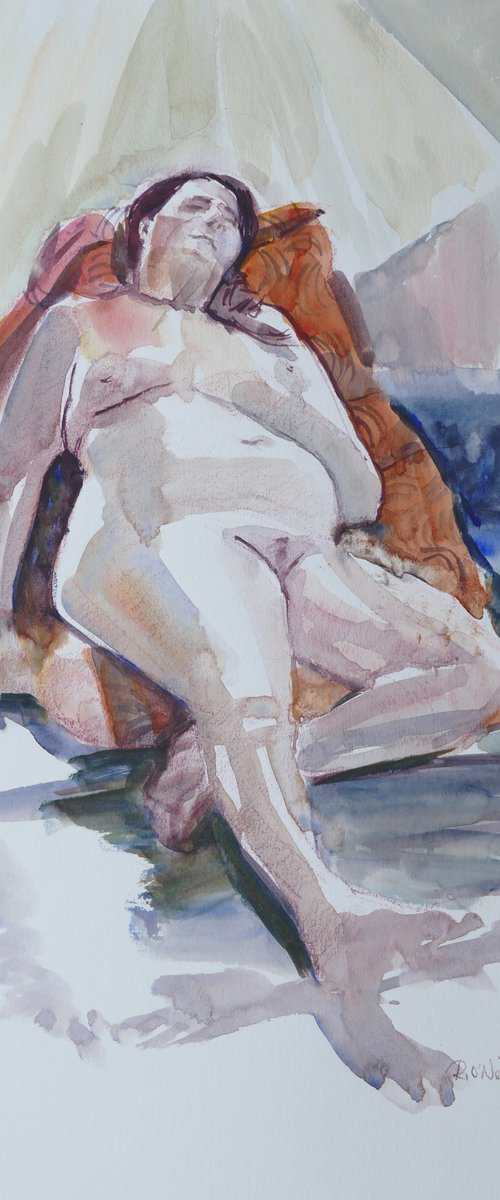 Reclining female nude by Rory O’Neill