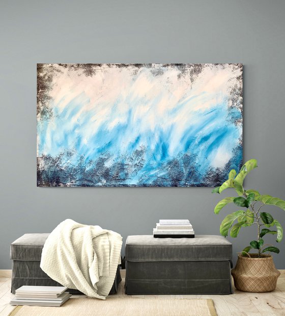 Atlantic crossing no. 3621 XXL Abstract in blue