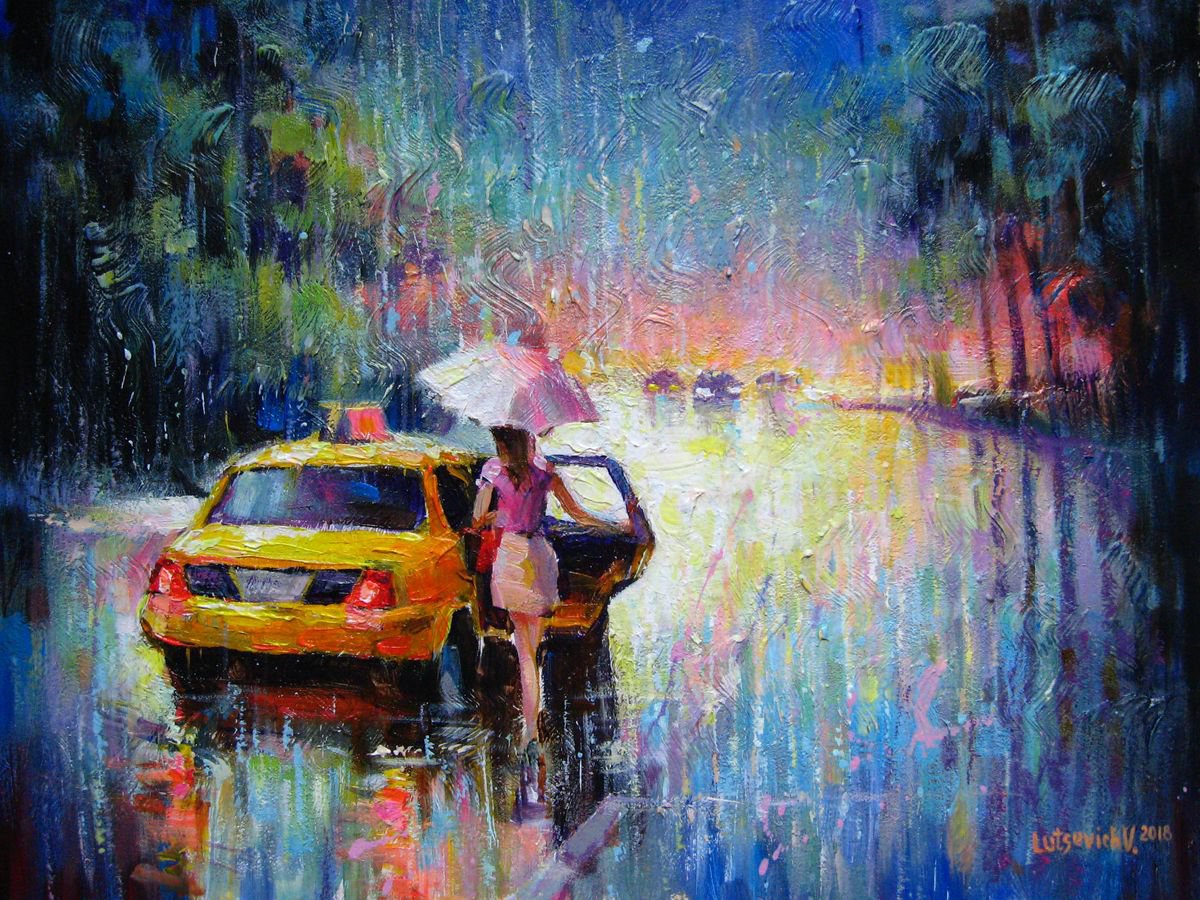 Night rain by Vladimir Lutsevich