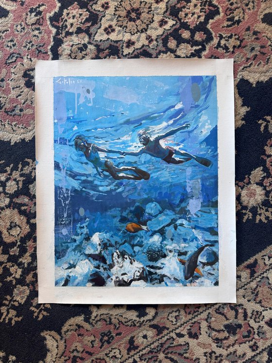 Diving the ocean