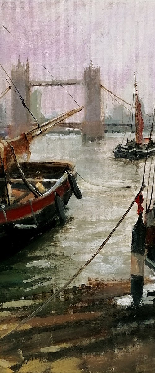 The Old Barges, London by Alan Harris