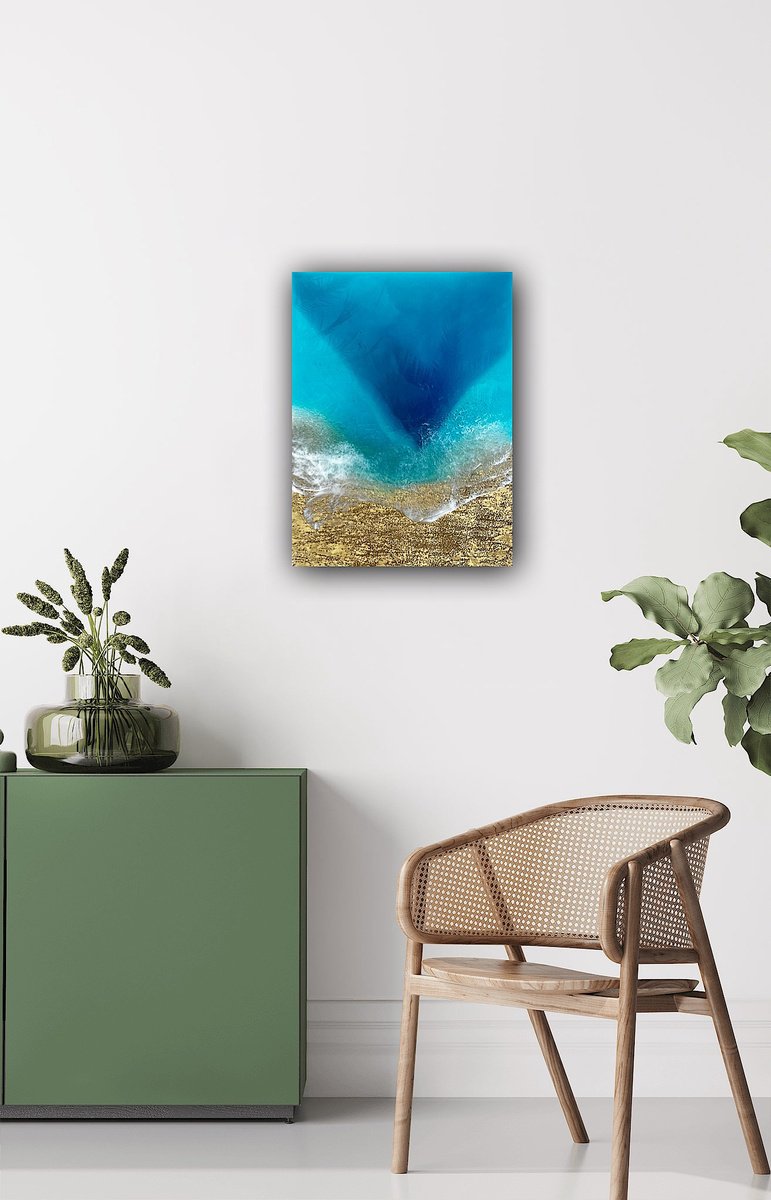 Organic Landscape Acrylic Painting By Ana Hefco, 18 X 24, You Make Me Feel Alive, Original Artwork