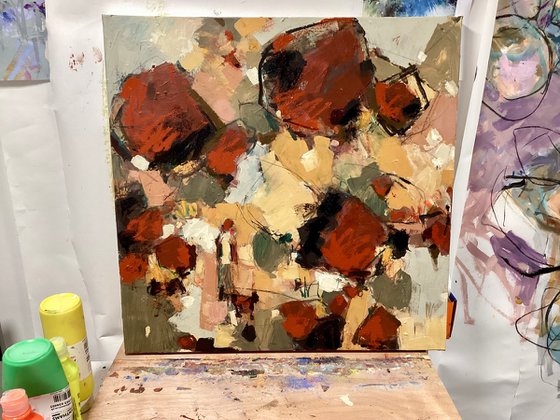 Young Woman with Dogs