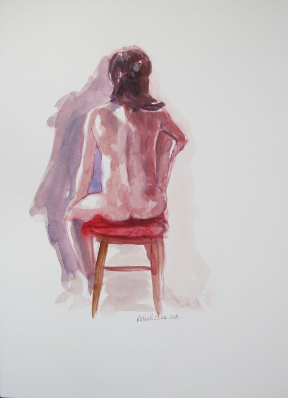 Seated female nude