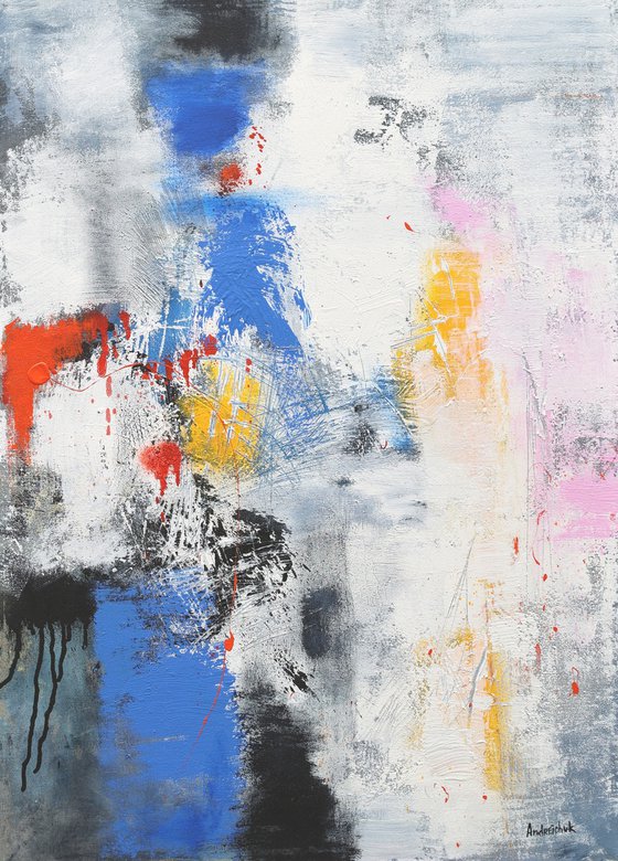 Composition with Blue and Black