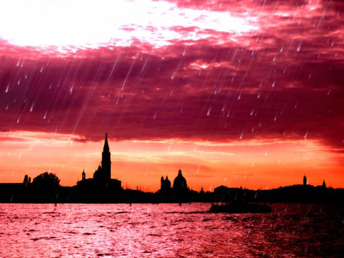 Venice in Italy - 60x80x4cm print on canvas 02606m3 READY to HANG by Kuebler