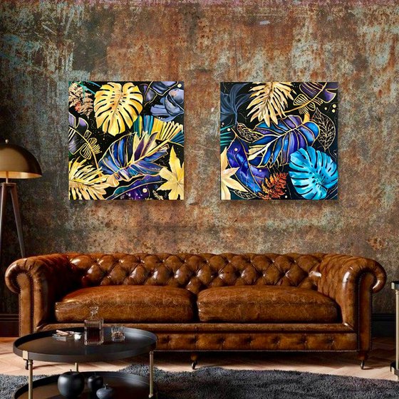 Space jungle original artwork.