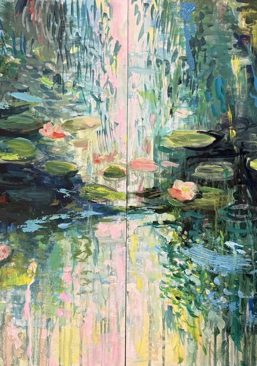 Lilly ponds dark 1 by Ayse McGowan