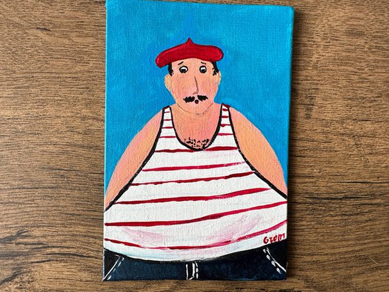 Cartoon fat man