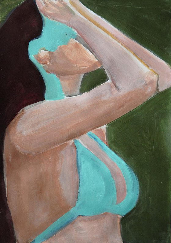 Woman bathing / 29.7 X 21 cm