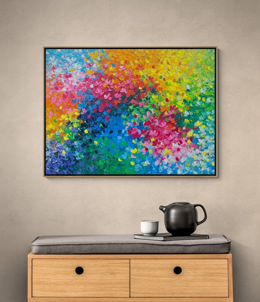 Abstract Acrylic Painting By Belinda Nadwie, 48 X 36, You Are Mine And I Am Yours, Original Artwork