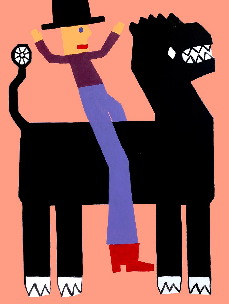 Urban And Pop Portrait Acrylic Painting By Tommy Lennartsson, 45 X 59", This Is Aint My First Rodeo - Part 02, Original Artwork