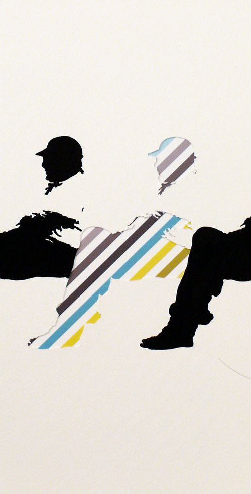Tehos - Three Men on a Bench 17 - by Tehos