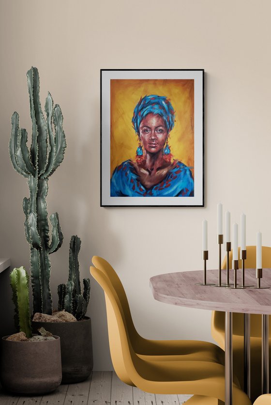 African Queen - oil art
