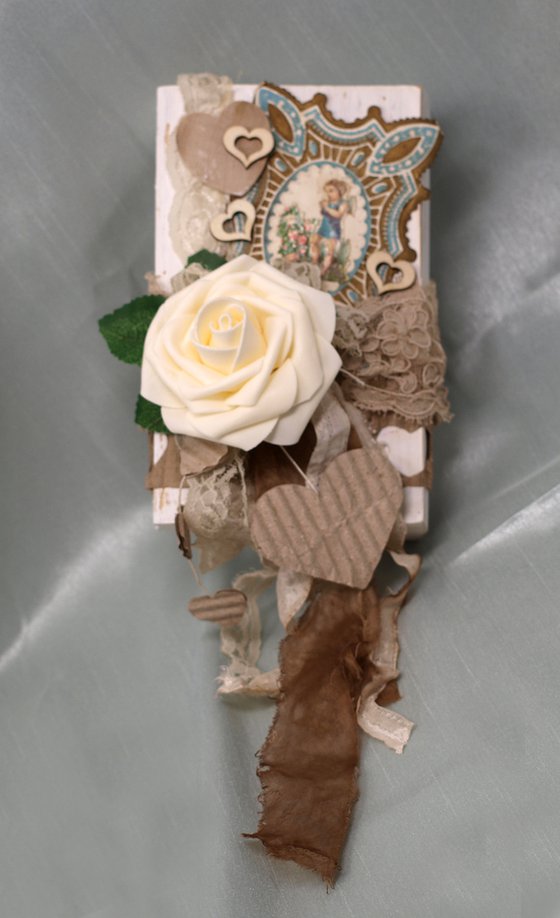 Book Of Love 2 - Mixed Media Altered Book Sculpture by Kathy Morton Stanion