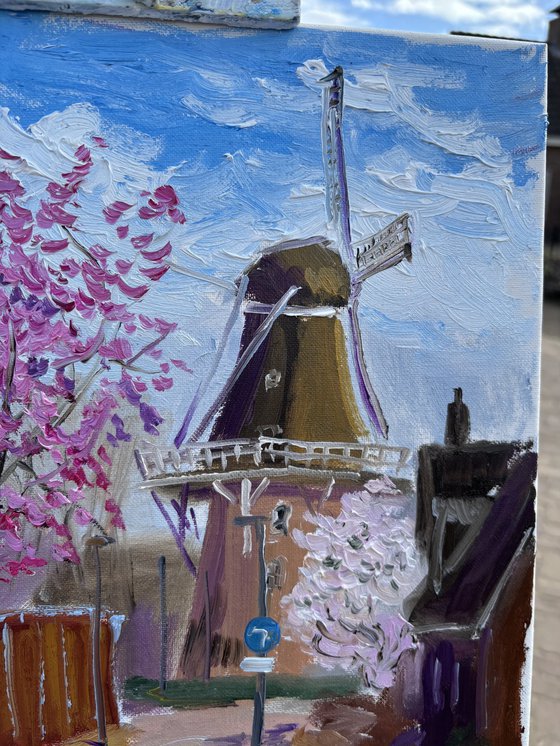 Blossoming Trees and Windmill