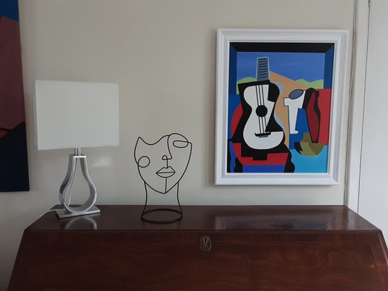 Still Life with Guitar and Bottle