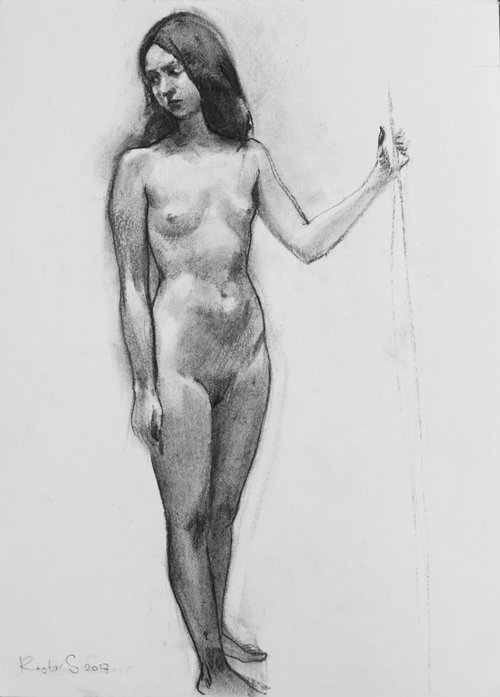 Standing nude by Sergey Kostov