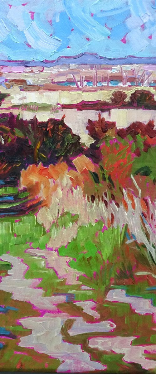 Blakeney Marshes from Friary Hills - Norfolk Coast by Mary Kemp