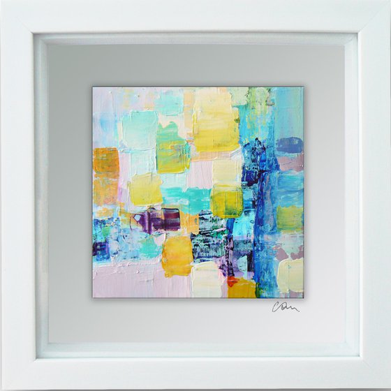 Framed ready to hang original abstract  - Deep water #20