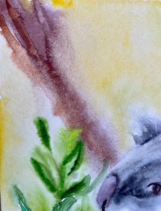 Koala Original Watercolor Painting, Australian Bear Picture, Animal Illustration, Cute Wall Art