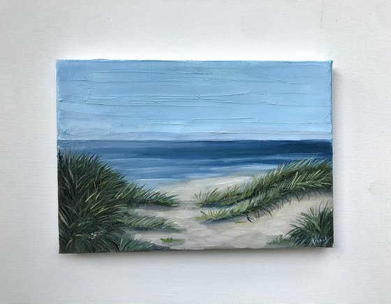San Fransisco seascape Oil Painting on canvas 18x26cm
