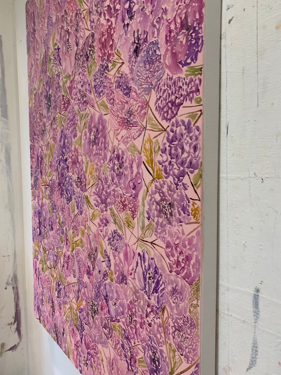 'Water Pink Flowers'