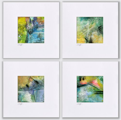 Mixed Media Abstract Collection 1 - 4 Abstract Paintings by Kathy Morton Stanion by Kathy Morton Stanion