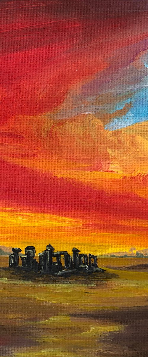 Sunrise over Stone Henge by Marja Brown