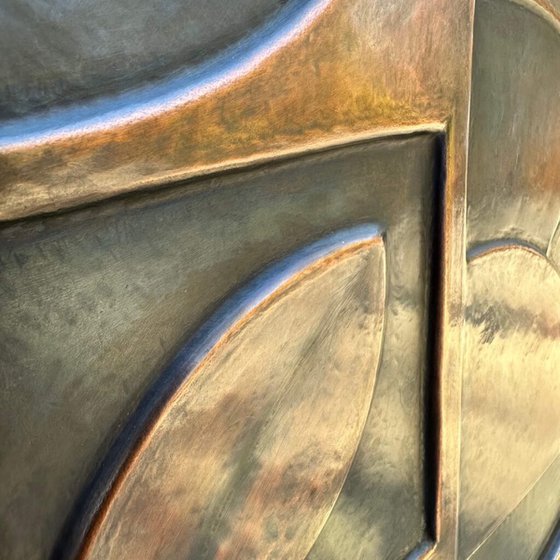 "Echo of Deco" Copper Wall Relief