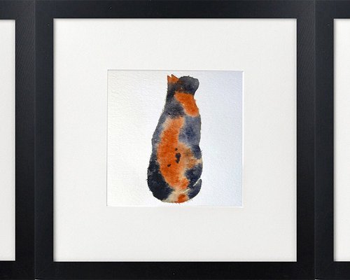 Three cats framed by Teresa Tanner