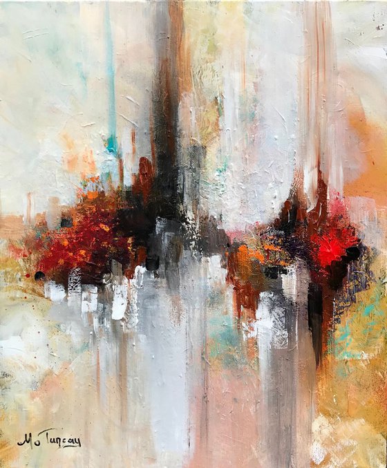 " Leusden III” abstract Painting -50x60cm