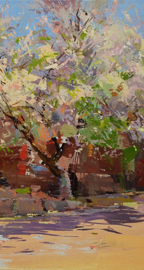 Modern Landscape Painting, " Tree's Smile " (416ll15) by Yuri Pysar