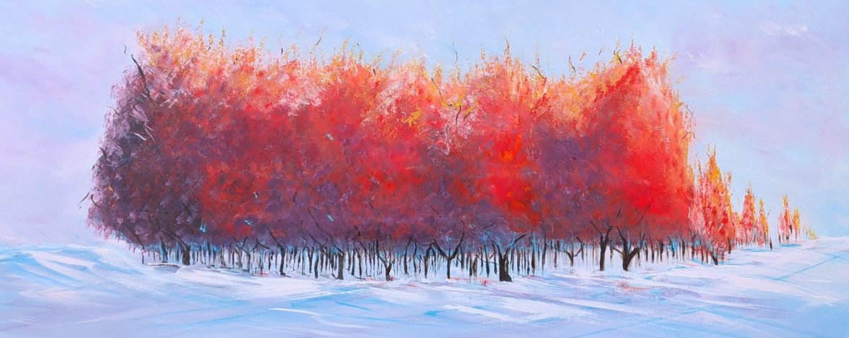 The Copse By Mel Graham, 47 X 20, Artwork For Sale On Artfinder