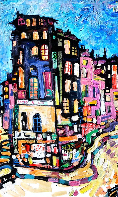 Night windows of Paris.1. by Nikifor Swiristuhin