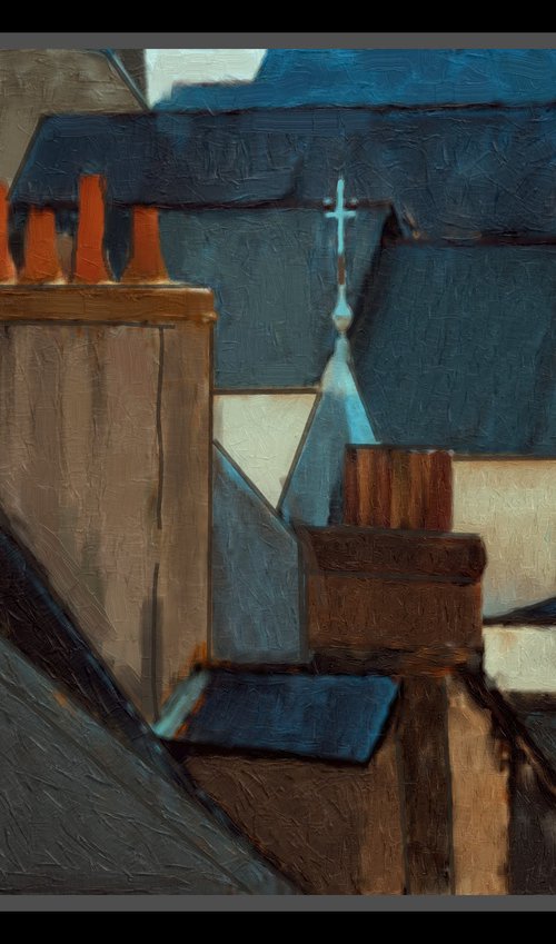 ROOFTOPS OF WHITBY 3826 by Joe McHarg