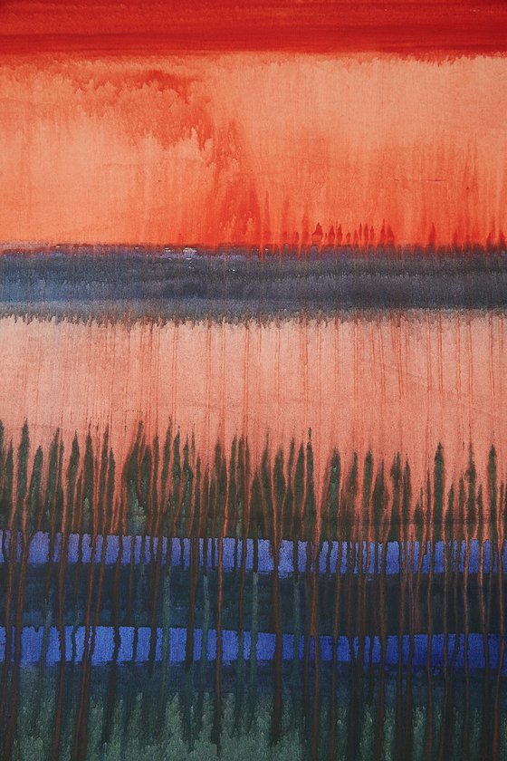 Hold Onto The Feeling / Red Grey Turquoise