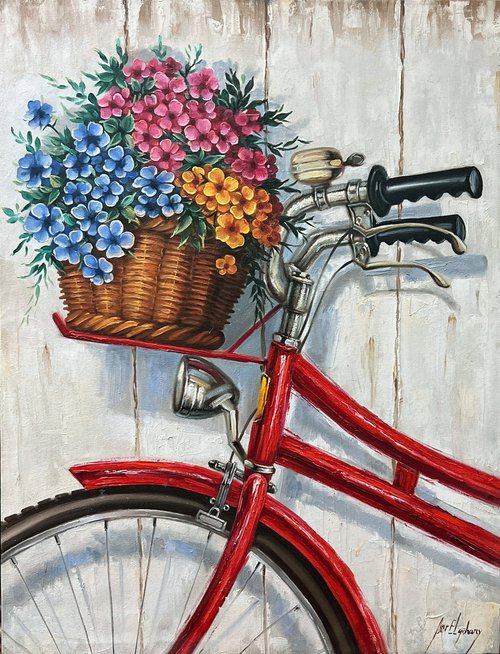 Bicycle with flowers by Amr Elgohary