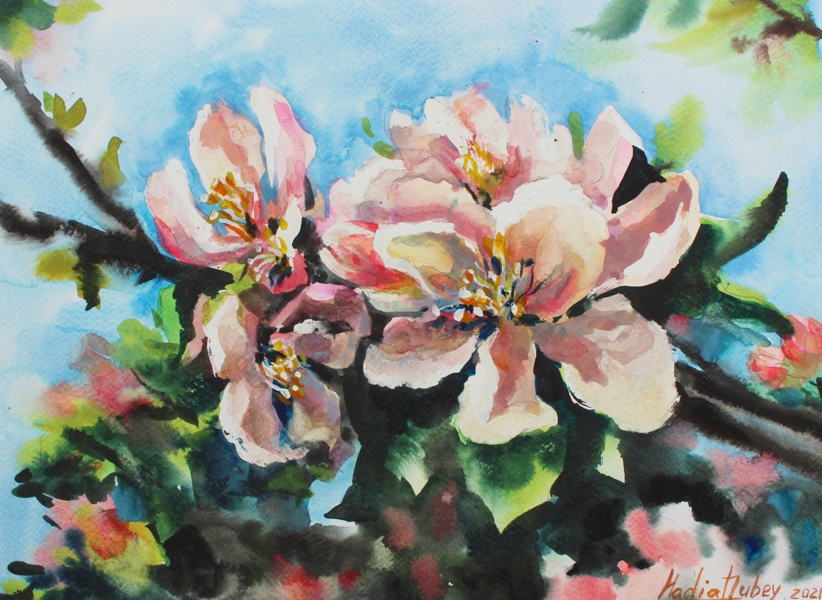 Apple blossom. Original by Nadiia Dubei