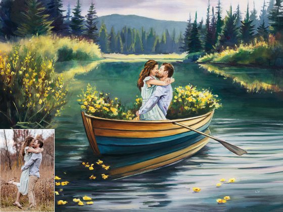 Custom oil portrait from photo
