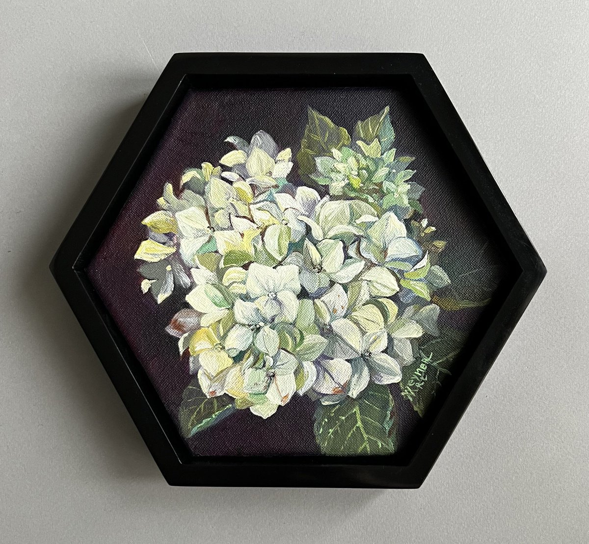 Bouquet of white hydrangeas by Natalia Veyner