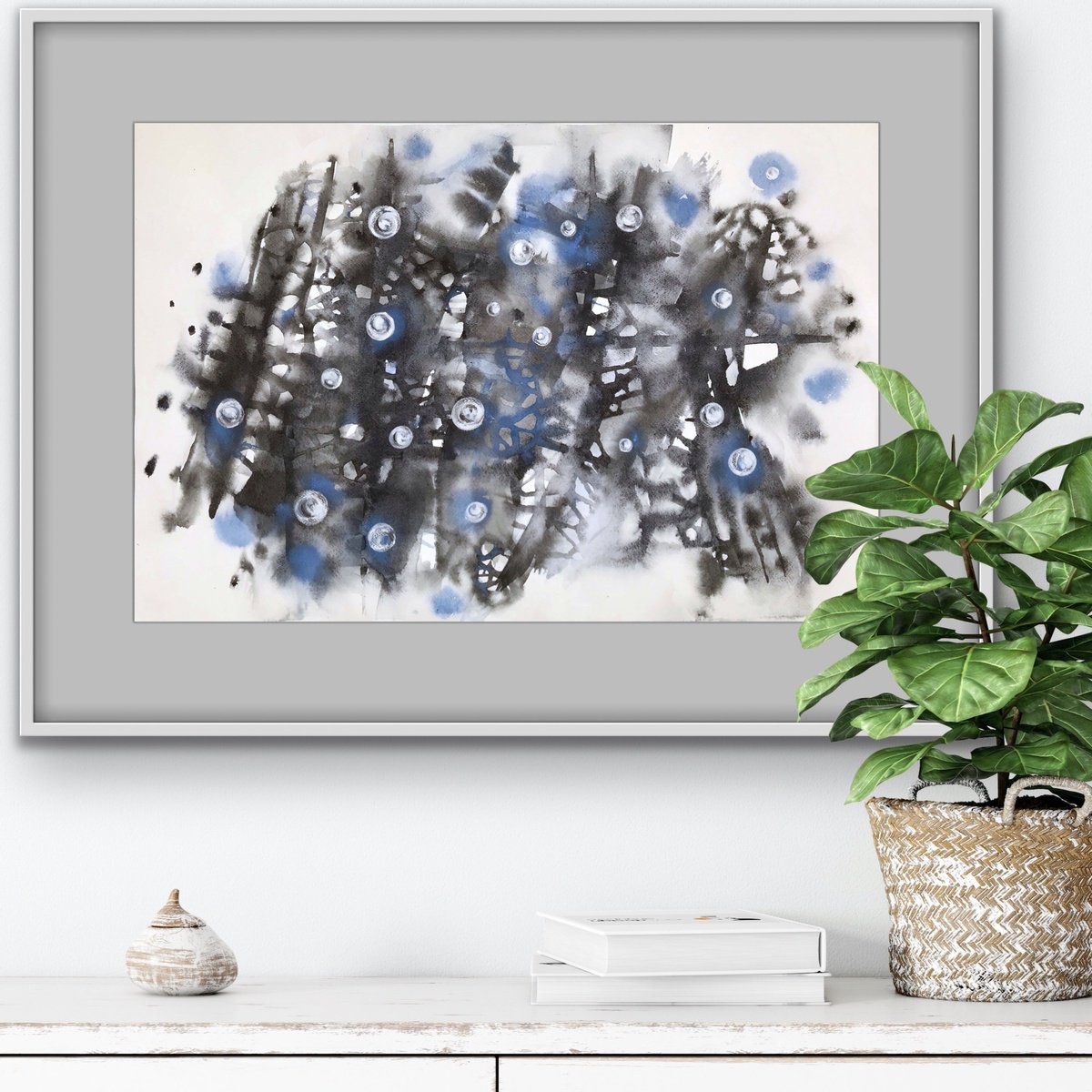 Impressionistic Abstract Acrylic Painting By Galina Poloz, 22 X 15, Sun Drops., Original Artwork